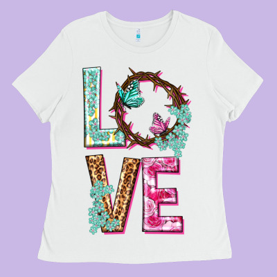 Love Crown Of The Thorns Easter Day Ladies Tee Designed By Howdyjamesfarm
