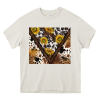 Cream western sunflowers and cowhide tumbler tbs Heavy Core Tee - TumblerDesignByShophia