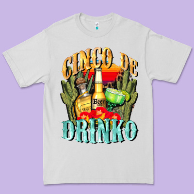Cinco De Drinko Cinco De Mayo Premium Tee Designed By Cowgirlartshop