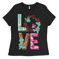 Black Love crown of the thorns Easter Day Ladies Tee - HowdyJamesFarm