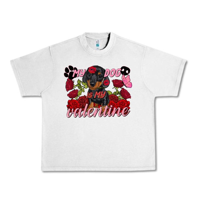 My Dog Is My Valentine's Day Urban Heavy Tee by FaDigitalArtStudio | Teevron