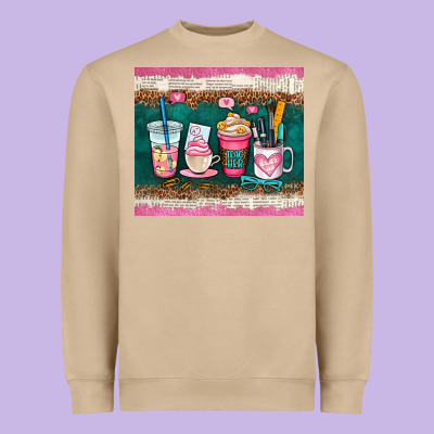 Teacher Coffee Cups Heavyweight Sweatshirt Designed By Adodesignshop
