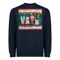 Navy teacher coffee cups Heavyweight Sweatshirt - AdoDesignShop