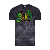 Cloud Black One lucky mom St. Patrick's Vintage Tee - OliviaCreatesArt