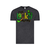 Vintage Black One lucky mom St. Patrick's Vintage Tee - OliviaCreatesArt