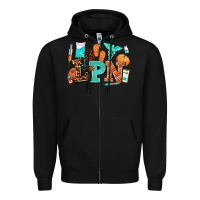 Black lpn fall nurse with Zipper Hoodie - AdoDesignShop