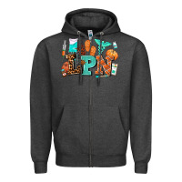 Charcoal Heather lpn fall nurse with Zipper Hoodie - AdoDesignShop