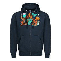 Navy lpn fall nurse with Zipper Hoodie - AdoDesignShop
