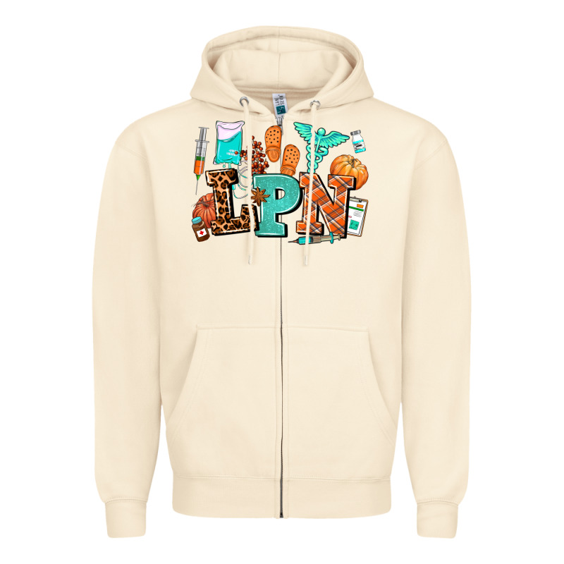 Lpn Fall Nurse With Zipper Hoodie by AdoDesignShop | Teevron