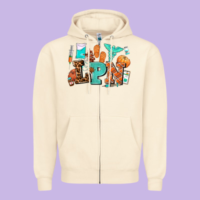 Lpn Fall Nurse With Zipper Hoodie Designed By Adodesignshop