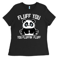 Black panda cub fluff you giant panda Ladies Tee - linhVisuals