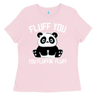 Bubblegum Pink panda cub fluff you giant panda Ladies Tee - linhVisuals
