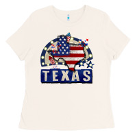 Bone texas 4th of july Ladies Tee - CowGirlArtShop