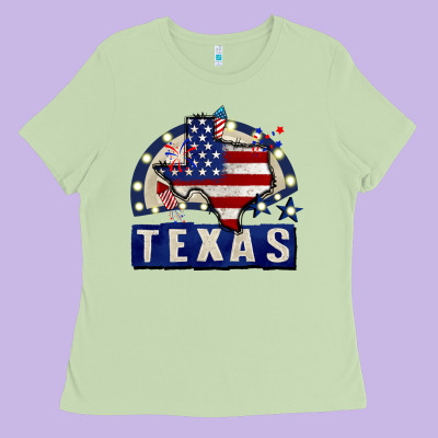 Texas 4th Of July Ladies Tee Designed By Cowgirlartshop