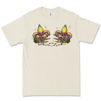 Bone skeleton hands mardi gras Premium Tee - CowGirlArtShop