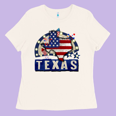 Texas 4th Of July Ladies Tee Designed By Cowgirlartshop