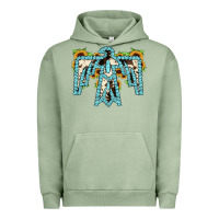 Pigment Oil Green thuhderbird Urban Hoodie - JahusDesignShop