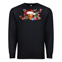 Black joy christmas heifer Premium Sweatshirt - AdoDesignShop