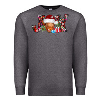 Charcoal Heather joy christmas heifer Premium Sweatshirt - AdoDesignShop