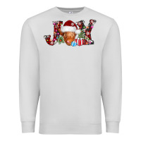 Dove Grey joy christmas heifer Premium Sweatshirt - AdoDesignShop