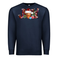 Navy joy christmas heifer Premium Sweatshirt - AdoDesignShop