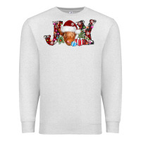 Oatmeal Heather joy christmas heifer Premium Sweatshirt - AdoDesignShop