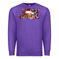 Purple joy christmas heifer Premium Sweatshirt - AdoDesignShop