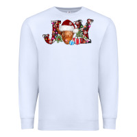 White joy christmas heifer Premium Sweatshirt - AdoDesignShop