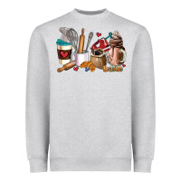 Heather Grey bakery coffee cups Heavyweight Sweatshirt - AdoDesignShop