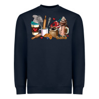 Navy bakery coffee cups Heavyweight Sweatshirt - AdoDesignShop