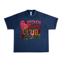Navy Broken heart club Urban Heavy Tee - FaDigitalArtStudio