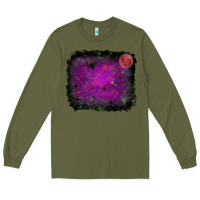 Army Green halloween backround moon Long Sleeve Tee - RanaPortraitStore