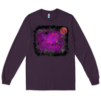 Plum halloween backround moon Long Sleeve Tee - RanaPortraitStore