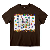 Chocolate Brown life is better with a dog tumbler tbs Heavy Core Tee - TumblerDesignByShophia