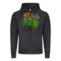 Vintage Black leopard shamrock Vintage Hoodie - FaDigitalArtStudio
