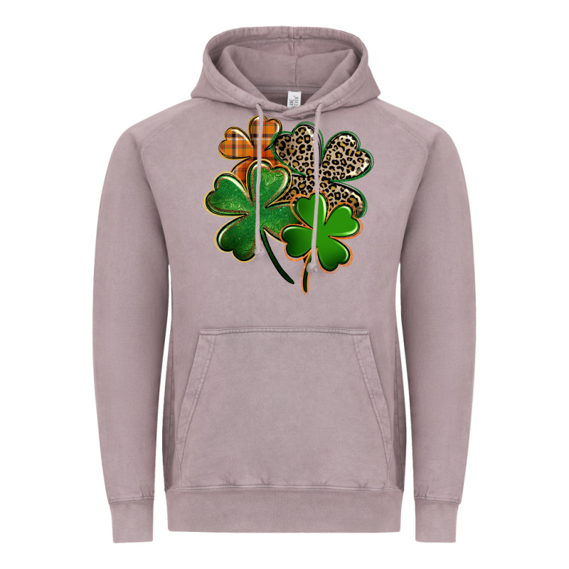 Leopard Shamrock Vintage Hoodie by FaDigitalArtStudio | Teevron