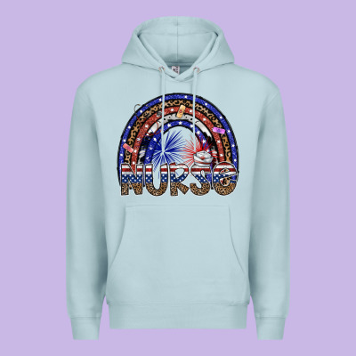 American Nurse Premium Hoodie Designed By Sublimationcraftshop