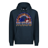Navy american nurse Premium Hoodie - SublimationCraftShop