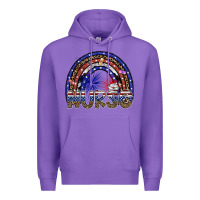 Purple american nurse Premium Hoodie - SublimationCraftShop