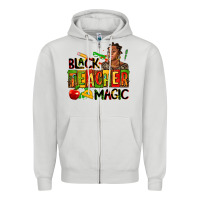 Dove Grey black teacher  magic Zipper Hoodie - AdoDesignShop