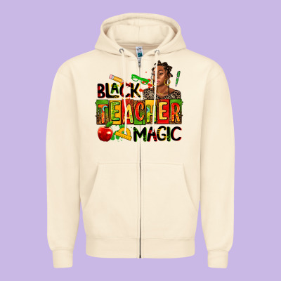 Black Teacher  Magic Zipper Hoodie Designed By Adodesignshop
