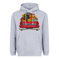 Heather Grey thanksgiving truck turkey pumpkin Heavyweight Hoodie - AdoDesignShop