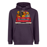 Plum thanksgiving truck turkey pumpkin Heavyweight Hoodie - AdoDesignShop