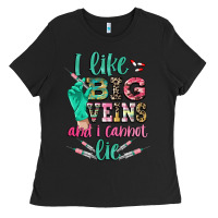 Black I like big veins and i cannot lie Ladies Tee - CowGirlArtShop