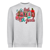 Heather Grey little miss 4 th grade Heavyweight Sweatshirt - AdoDesignShop