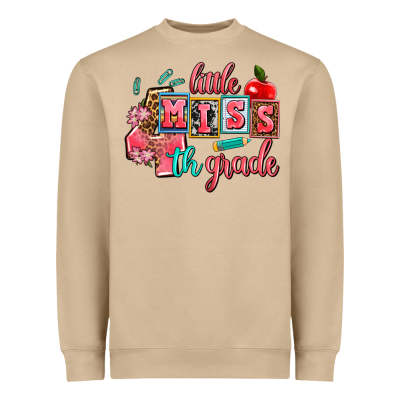 Little Miss 4 Th Grade Heavyweight Sweatshirt by AdoDesignShop | Teevron