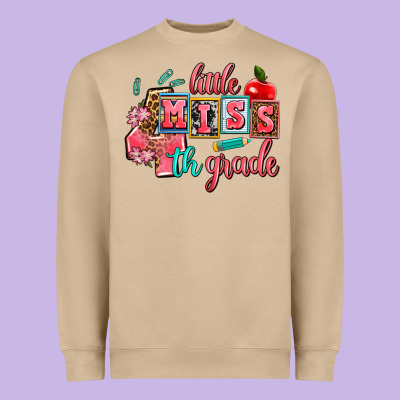 Little Miss 4 Th Grade Heavyweight Sweatshirt Designed By Adodesignshop