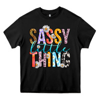Black sassy little thing Heavy Core Tee - RanaPortraitStore