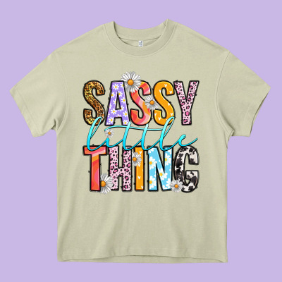 Sassy Little Thing Heavy Core Tee Designed By Ranaportraitstore