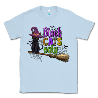 Dusty Blue black cats only Classic Tee - CowGirlArtShop
